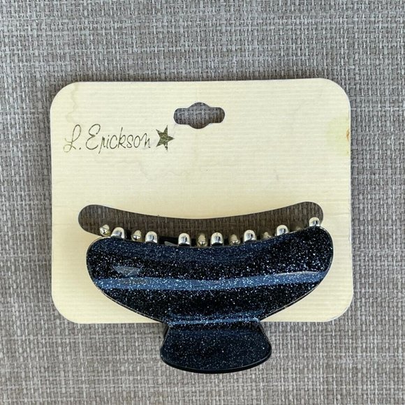 L.Erickson Women Hair Clip Black Jaw Clip Hair Accessory New with defect - Picture 3 of 10